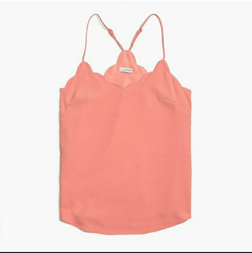 JCrew Coral Scallop Cami